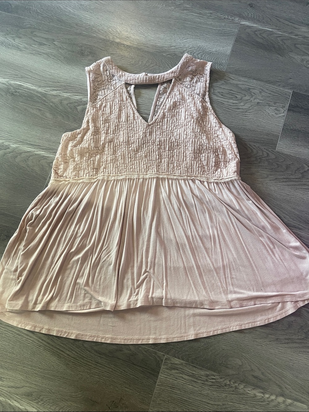 torrid Light Pink Sleeveless Pleated Tunic Top